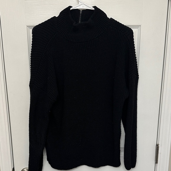 Amazon Essentials Black Knit Half-Zip Hoodie - Picture 2 of 3